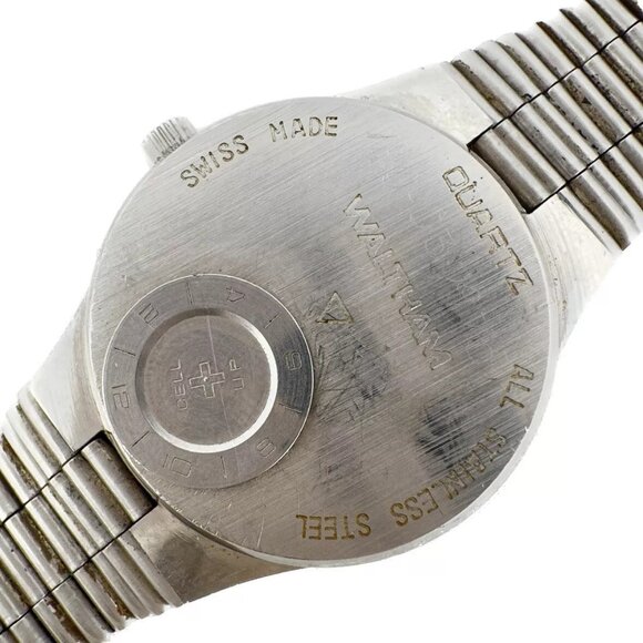 Vintage Waltham Men's Quartz Wristwatch ESA 9183 Stainless Steel Swiss w Band - Picture 2 of 3